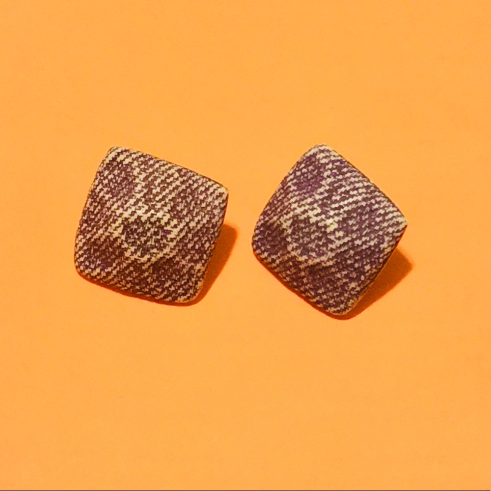 "Snakeskin" Textured Vintage Earrings